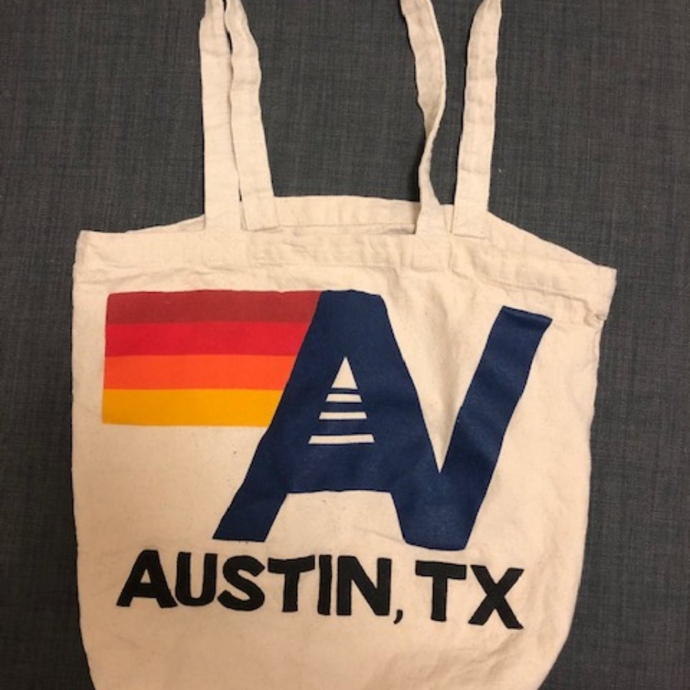 [held] Aviator Nation Austin, TX tote bag